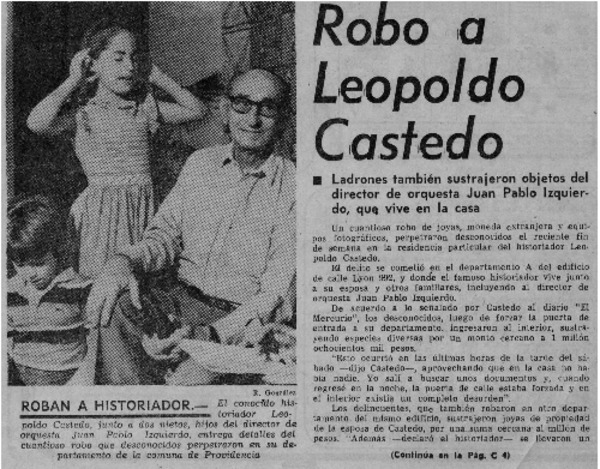Robo al Leopoldo Castedo.