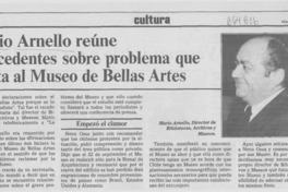 Mario Arnello reúne antecedentes sobre problema que afecta al Museo de Bellas Artes.