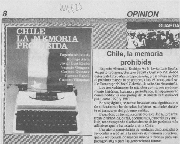 Chile la memoria prohibida.