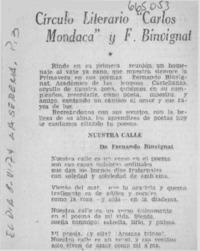 Círculo literario "Carlos Mondaca" y F. Binvignat.  [artículo]