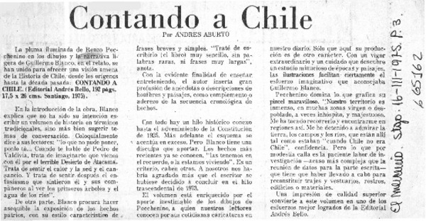 Contando a Chile  [artículo] Andrés Aburto.