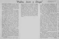 Pedro, Juan y Diego  [artículo] Justus.