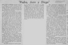 Pedro, Juan y Diego  [artículo] Justus.