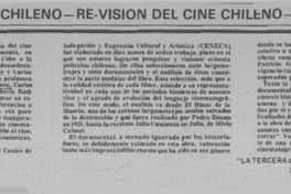 Re-visión del cine chileno.  [artículo]