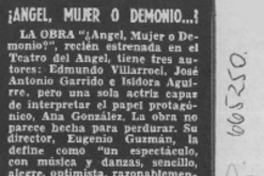 Angel, mujer o demonio...?  [artículo]