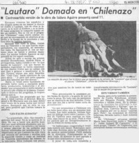 Lautaro" domado en "Chilenazo".  [artículo]