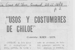 Usos y costumbres de Chiloé