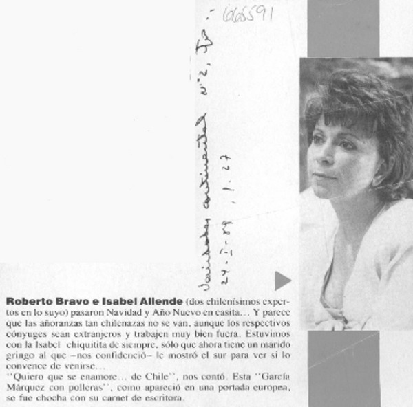 Roberto Bravo e Isabel Allende.
