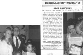 En circulación "Taquilla" de prof. Banderas.
