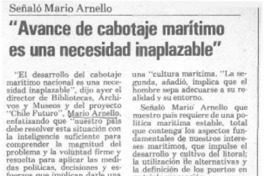 "Avance de cabotaje marítimo es una necesidad inaplazable".