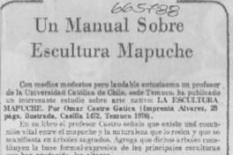 Un manual sobre Escultura mapuche.