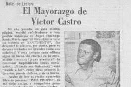El mayorazgo de Víctor Castro