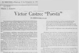 Víctor Castro: "poesías"