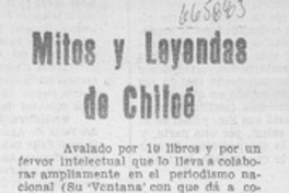 Mitos y leyendas de Chiloé.