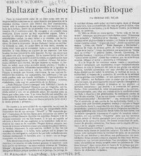 Baltazar Castro: distinto bitoque