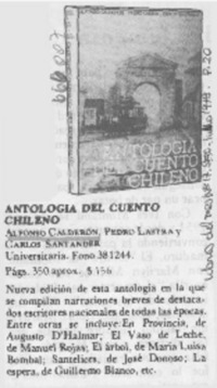 Antología del cuento chileno.