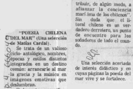 Poesía chilena del mar"  [artículo] Federico Tatter.
