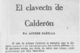 El clavecín de Calderón