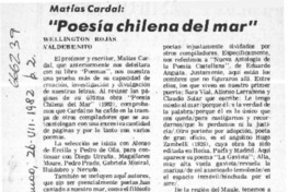 Poesía chilena del mar"  [artículo] Wellington Rojas Valdebenito.