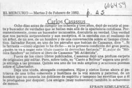 Carlos Casassus  [artículo] Efraín Szmulewicz.
