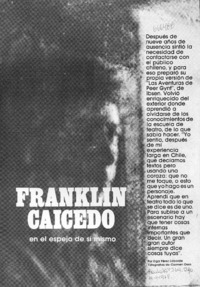 Franklin Caicedo : [entrevista]