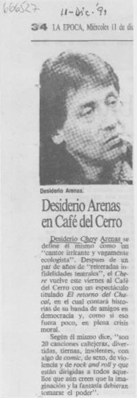 Desiderio Arenas en Café del Cerro.