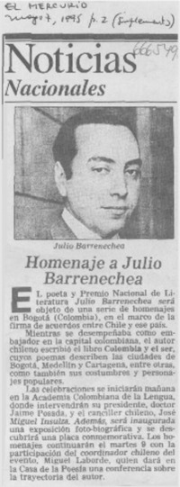 Homenaje a Julio Barrenechea.