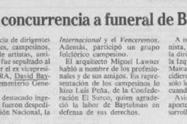 Masiva concurrencia a funeral de Baytelman.