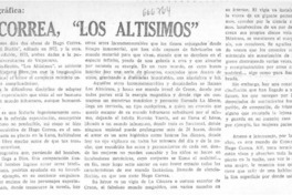 Hugo Correa, "Los altísimos"