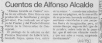 Cuentos de Alfonso Alcalde.