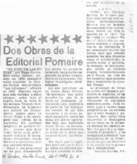 Dos obras de la editorial Pomaire