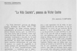 La Vida secreta", poemas de Víctor Castro