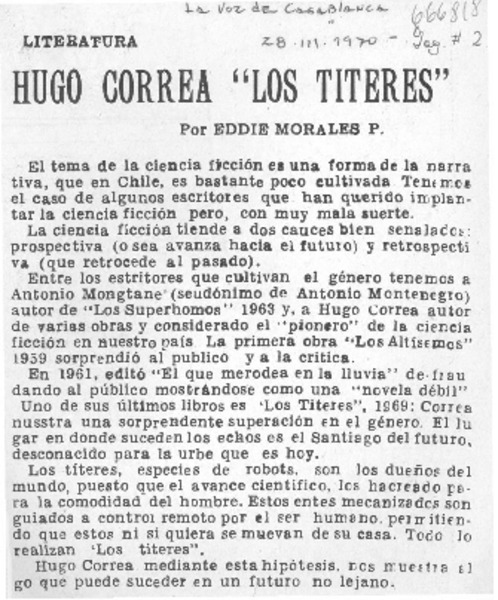 Hugo Correa "Los títeres"
