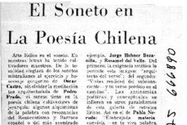 El soneto en la poesía chilena  [artículo] Luis Droguett Alfaro.