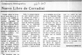 Nuevo libro de Corradini  [artículo] Gonzalo Orrego.