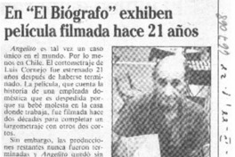 En "El biógrafo" exhiben película filmada hace 21 años.  [artículo]