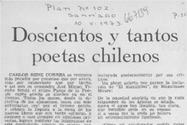Doscientos y tantos poetas chilenos