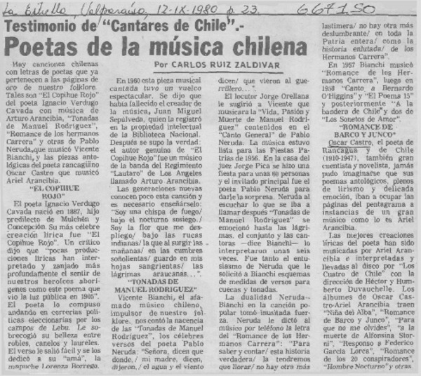 Poetas de la música chilena