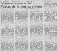 Poetas de la música chilena