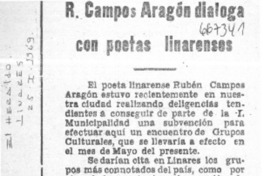 R. Campos Aragón dialoga con poetas linarenses.  [artículo]