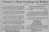 Atenea" y Rosa Cruchaga de Walker  [artículo] Andrés Sabella.