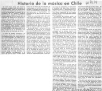 Historia de la música en Chile  [artículo] Fidel Araneda Bravo.