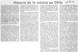 Historia de la música en Chile  [artículo] Fidel Araneda Bravo.