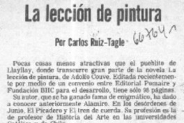 La lección de pintura  [artículo] Carlos Ruiz-Tagle.