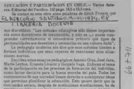 Educación y participación en Chile.  [artículo]