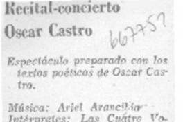 Recital-concierto Oscar Castro.