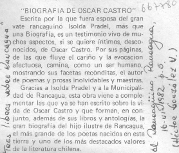 Biografía de Oscar Castro