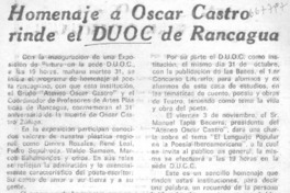 Homenaje a Oscar Castro rinde el DUOC de Rancagua.