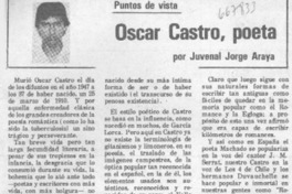 Oscar Castro, poeta