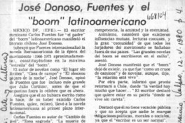 José Donoso, fuentes y el "boom" latinoamericano.  [artículo]